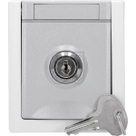 EGBPacific FR Schuko socket, lockable, lock 1 gray 90591041-DE