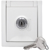 EGBPacific FR Schuko socket, lockable, white lock 1 90591141-DE