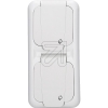 EGBdamp-proof socket 2-way vertical white 90555991/92551191