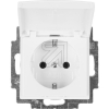 EGBV55 combination socket outlet with hinged cover, pure whiteArticle-No: 088365