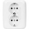 KleinSI double socket pure white K20-02EUJ/14 with screw connection