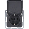 GIRACombined socket with hinged cover anthracite 445428Article-No: 095395