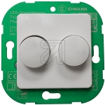 EHMANNLED UP double dimmer T42.07 RAL9010 with central plate 50x50 white RAL9010