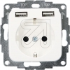 2USBSchuko socket 2USB inCharge PRO SI pure white VDE, 32mm