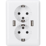 2USB2-way socket white easy Charge 12W AP 2.4A