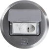 LEDmaxxFloor installation box stainless steel round ALU1R1S 1x socket, 1x data socketArticle-No: 102225
