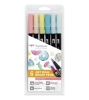 TombowFiber pen ABT Dual Brush Pen set of 6 Candy Colors ABT-6P-4Article-No: 4003198104808