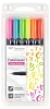 TombowBrush pen brush pen Fudenosuke set of 6. Neon colors WS-BH-6PArticle-No: 4003198111028