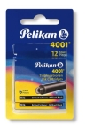 PelikanInk cartridge 4001TP/6 2x6 pack blister black 330803-Price for 12 pcs.Article-No: 4012700330802