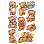 HERMAStickers bears with flowers, 24 pieces 3578Article-No: 4008705035781
