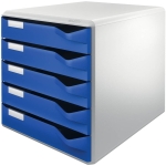 LEITZDrawer set postal set, 5 drawers, light gray/blue 5280-00-35Article-No: 4002432324408