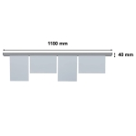 FRANKENPaper clamp rail, plastic, 1180 x 40 mm, grey PKS118Article-No: 4016946062640