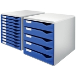 LEITZDrawer set postal set, 5 drawers, light gray/blue 5280-00-35Article-No: 4002432324408