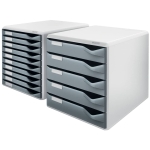 LEITZDrawer set postal set, 5 drawers, light gray/dark gray 5280-00-89Article-No: 4002432311255