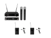 OMNITRONICSet UHF-E2 Wireless Mic System + 2x BP + 2x Lavalier Microphone 531.9/534.1MHzArticle-No: 20000978