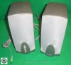 1 pair of PC speakers Tevion MD9421 with 3.5mm jack plug without power supply used