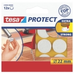 TESAFelt gliders Protect® round, 22 x 22 mm, white, 12 pieces 57893-00000-00Article-No: 4042448885012