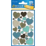AVERY ZWECKFORMPuffy stickers hearts 3D, 32 pieces 57309Article-No: 4004182573099