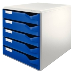 LEITZDrawer set postal set, 5 drawers, light gray/blue 5280-00-35Article-No: 4002432324408