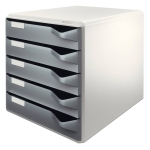 LEITZDrawer set postal set, 5 drawers, light gray/dark gray 5280-00-89Article-No: 4002432311255