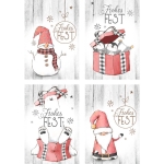 Christmas tags, 5 pieces, assorted 23-4902-Price for 100 pcs.Article-No: 9004546508588