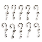 Quick hanger with star, 20 pieces, silver 14384-Price for 20 pcs.Article-No: 4004942143845