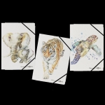 PagnaCollection folder A4 cardboard tiger turtle elephant 21626-25-Price for 3 pcs.Article-No: 4009212061836