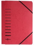 PagnaGummizugmappe A4 Pressspan rot mit Eckspanngummi und 3 Einschlagsklappen 24007-01Artikel-Nr: 4013951004931