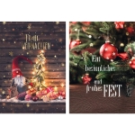 Double text Christmas card, 10 pieces, assorted 22-5794-Price for 10 pcs.Article-No: 4016723207943