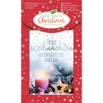 Double text Christmas card, 10 pieces, assorted 22-5773-Price for 10 pcs.Article-No: 4016723207738