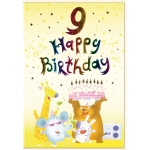 ApolloBirthday card children number 9, 5 pieces, motif assorted 55-K009-Price for 5 pcs.Article-No: 9004546558064