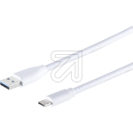 S-ConnUSB Kabel, USB 3.0 A auf USB 3.1 Typ C, weiß, 3m 13-31046