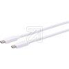 S-ConnUSB Kabel 3.1, USB Typ C auf USB Typ C, weiss, 1m 13-45026