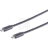 S-ConnUSB cable USB C3.1 - USB C3.1, black, 1.0m 77140-1.0Article-No: 352245