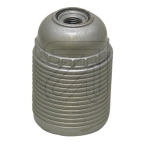electroplastIso socket with external thread E27 silver-Price for 5 pcs.