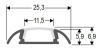 EVNAluminum profile flat (round) 200cm APFLAT2AM200 (2 parts)Article-No: 686065