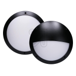 EGBwall and ceiling light round, IP66, black with 2 covers (round/round half covered)Article-No: 631355