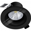 EGBLED recessed spotlight IP44 6W 4000K, black 230V, Abstr.< 70°, 99494