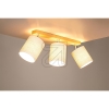 SPOT lightTextile wall light Boho 3-bulb. Oiled oak/beige 56791374Article-No: 642420