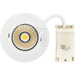 nobilé AGLED recessed spotlight, round, 8W 4000K, matt white 230V, beam angle 38°, swiveling, dimmable, 1867050013Article-No: 645400