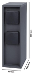 Die Bold GmbHSocket column anthracite IP44 4-way socket 10616Article-No: 645700