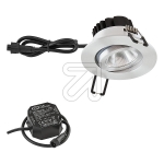 EVNLED recessed spotlight IP65, Ra>90, 6W 4000K, aluminum pole. 230V, beam angle 38°, swiveling, dimmable, PC650N61440Article-No: 650100