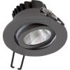 EVNLED recessed spotlight IP65, Ra>90, 6W 4000K, anthr. 230V, beam angle 38°, swiveling, dimmable, PC650N61640Article-No: 650180