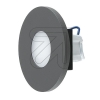 EVNLED recessed wall light IP44, 1.8W 4000K, anthracite 230V, 65lm, stainless steel, LR01840AArticle-No: 650350