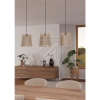 EGLO LeuchtenPendant light wood/textile white 3-bulb 900903Article-No: 661010