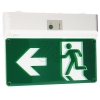 olympia electronicsLED exit sign luminaire PLD-25/NST, wall/ceiling 3.6V/1.5Ah Ni-MH/4.3W, incl. 10 pictogramsArticle-No: 669510