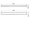 EGBWet room tub length. II for LED tubes L1500mm incl. through-wiring set 5x1.5mm²Article-No: 674235