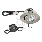 EVNLED recessed spotlight Ra>95, Dim-2-warm, 6W, stainless. 230V, beam angle 38°, swiveling, PC20N613D2WArticle-No: 679170