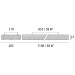 PERFORMANCE IN LIGHTINGLED-Raster-Anbauleuchte L1200mm UGR