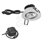 EVNLED recessed spotlight IP65, Ra>90, 8.4W 4000K, chr-mt 230V, beam angle 38°, swiveling, dimmable, PC650N91540Article-No: 686230
